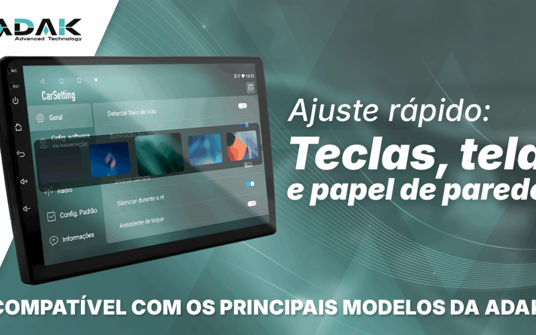 Ajustando a iluminação das teclas, tela papel de parede