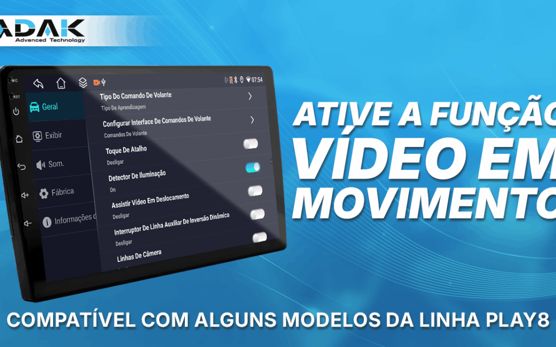 Ative a função de vídeo em movimento no seu i-Cartablet