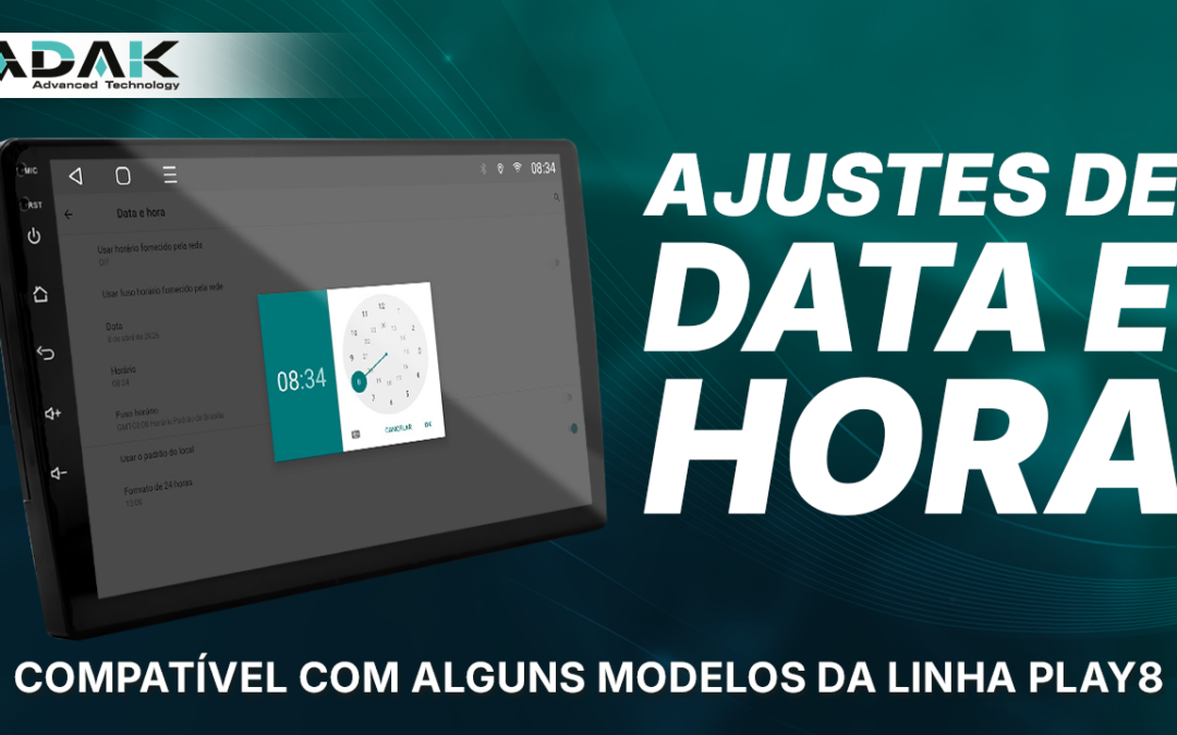 Ajustando data, hora e inatividade