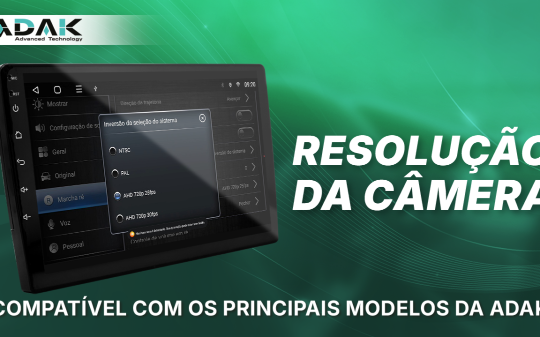 Como configurar a resolução da câmera